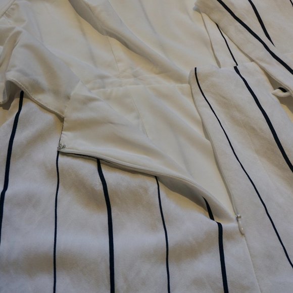 💚 LUSH White Striped Tie Back Tank Jumpsuit Romper (S) - Picture 12 of 15